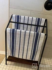 img 6 attached to Organize Your Linens In Style With Hoobro'S 3-Tier Blanket Rack Stand With Storage Shelf