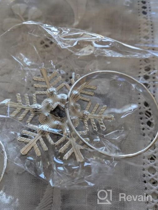 img 1 attached to 6-Pack Christmas Wreath Napkin Rings - Perfect For Holiday Table Settings, Weddings & Receptions! review by Melissa Taylor