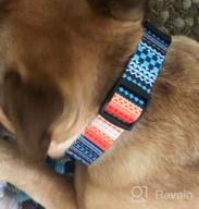 img 1 attached to Bohemia Tribal Print Nylon Dog Collar - Cute And Adjustable Collar For Small And Medium Dogs, Ideal For Outdoor Walking And Playing By Mycicy review by Billy Stull