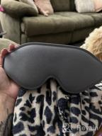 img 1 attached to BeeVines Adjustable Sleep Mask - For Men, Women, False Eyelash Extensions, Yoga & Travel (Black & Pink) review by Darius Glatzel