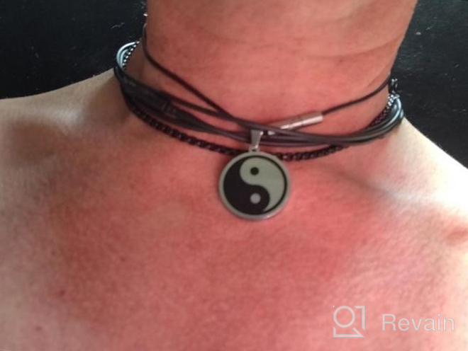 img 1 attached to 🌟 Stylish Mgutillart Fashion Stainless Steel Yin Yang Medallion Pendant Tai Chi Round Chain Necklace: An Elegant Fashion Statement review by Jason Pruett