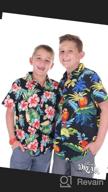 img 1 attached to SSLR Youth Big Boys Hawaiian Short Sleeve Button Down Casual Shirt review by Eric Hanson
