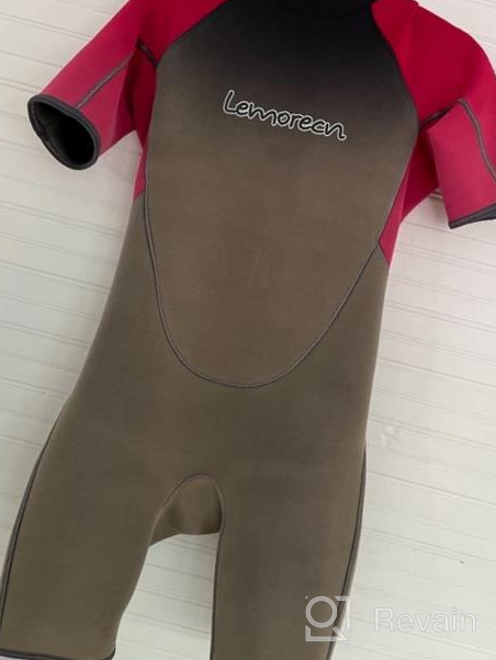 img 1 attached to Experience Premium Comfort With Lemorecn'S 3Mm Shorty Diving Suit For Adults review by Star Bell