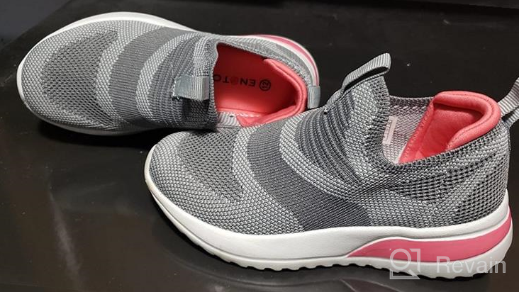 img 1 attached to 👧 Engtoy Kids Slip-on Sneakers: Lightweight Athletic Shoes for Boys & Girls - Comfortable, Stylish & Easy to Put on! Perfect for Walking & Running (Toddler/Little Kid/Big Kid) review by Jason Peterson