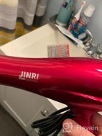 img 1 attached to JINRI Ionic Professional Hair Dryer With Styling Concentrator Nozzle, Cold Shot Button, 2 Speeds, 3 Heat Settings, CETL Certified - 1875W Red Blow Dryer For Salon Quality Results review by Andrea Young