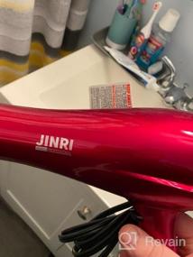 img 8 attached to JINRI Ionic Профессиональный фен для волос с насадкой-концентратором для укладки, кнопкой холодного выстрела, 2 скоростями, 3 режимами нагрева, сертифицирован CETL - красный фен мощностью 1875 Вт для результатов салонного качества