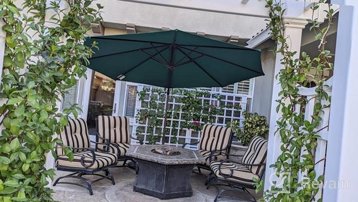 img 1 attached to 10FT Outdoor Offset Patio Umbrella W/Fade & UV Resistant Fabric, 5 Level 360 Rotation Aluminum Pole For Deck Pool Backyard Garden - Wikiwiki S Series Cantilever review by Jennifer Scott