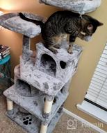img 1 attached to Ultimate Playhouse For Your Feline Friend: BEWISHOME Cat Tree With Scratching Posts, Condos, Hammock, And Toys In Grey review by Eric Nelson