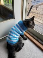 img 1 attached to Soft And Warm Striped Sweater For Cats And Small Dogs - High Stretch, Perfect For Male And Female Kittens - Knitwear Pet Clothes review by Marc Cahoon