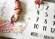 img 1 attached to Premium Fleece Monthly Milestone Blanket For Baby Boy Or Girl With Floral Design - Large 60 X 40 Size - Won'T Wrinkle Or Fade - Ideal Photo Prop - By LovelySprouts review by Mona Kohkayne