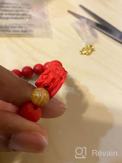 img 1 attached to 💰 Feng Shui Red Bead Bracelet with Pi Xiu Charm for Prosperity and Wealth Attraction - Perfect for Men and Women review by Joe Roberts