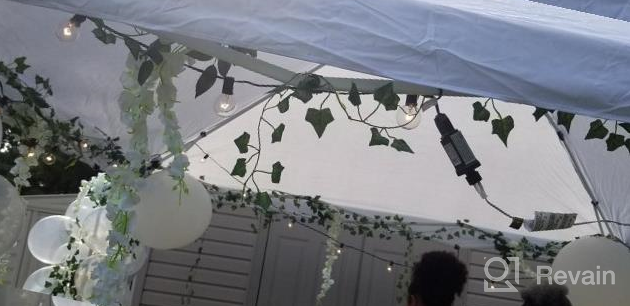 img 1 attached to 6Pcs Purple Artificial Silk Wisteria Vine Rattan Garland - Perfect For Weddings, Parties & Home Decorations! review by Bhanu Hays