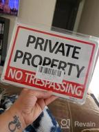 img 1 attached to Secure Your Property With TICONN 2-Pack No Trespassing Warning Signs - 7’’X10’’, Reflective, UV Protected & Waterproof review by David Banks