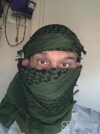 картинка 1 прикреплена к отзыву Тактический шемаг арабской пустыни, кефия, шарф для мужчин и женщин, 43"X43 от Khalil Hopp