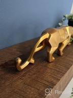 img 1 attached to Modern Hand-Carved Abstract Leopard Statue For Stylish Home Decor review by Tony Beale