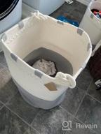 img 1 attached to 58L Woven Laundry Hamper With Knot Handles: Cotton Rope Basket For Blankets, Toys & Towels - Grey review by Darrell Sharp