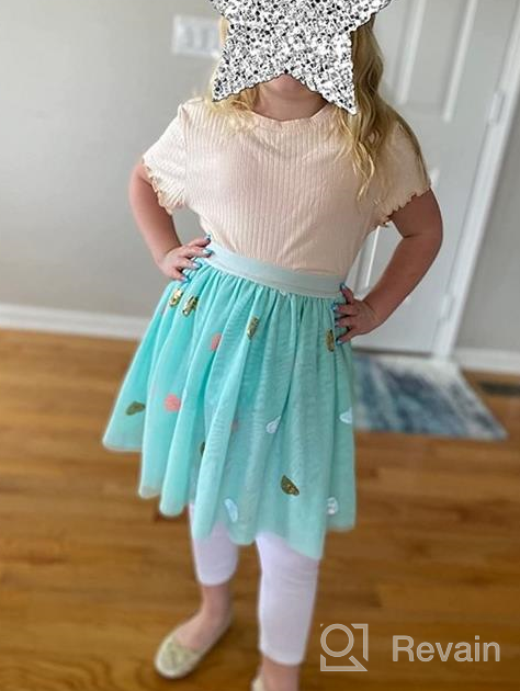 img 1 attached to 🌈 Exquisite Rainbow Unicorn Sequin Sparkling Girls' Skirts & Skorts: Enchanting Dancewear review by Elena Bryant