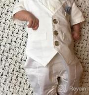 img 1 attached to Adorable HMD Baby Boy Tuxedo Onesie Jumpsuit For Special Occasions review by Will Micheals