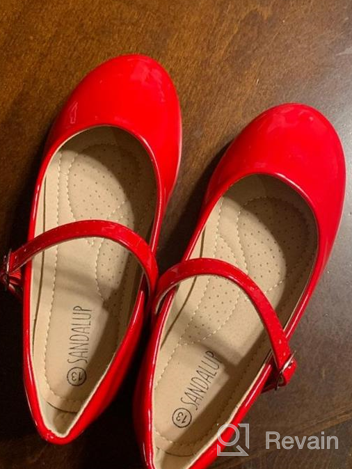 img 1 attached to 💃 SANDALUP Mary Jane Flats: Perfect Ballet Shoes for Little Girls' Dress-Up Days review by Ivani Domenech