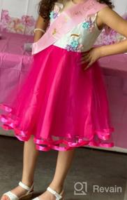 img 6 attached to Платье-костюм единорога для девочек: театрализованное представление, вечерние платья, платье-пачка на Хэллоуин, возраст 1-10 лет, Jurebecia
