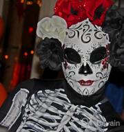 картинка 1 прикреплена к отзыву Women Halloween Skull Print Jumpsuit Outfit Long Sleeve Costume от Jero Fontaine