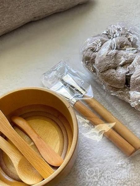 img 1 attached to Bamboo Facial Mask Mixing Set: Create A Spa Experience With JPNK'S 6-Pack DIY Clay Mask Kit Including Brushes And Bowl review by Dakota Afzalian