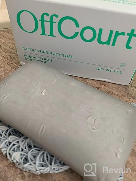 img 1 attached to OffCourt Exfoliating Body Soap - Best Cleansing Soap with Medium Strength Fresh Fig Leaves Scent for all Skin Types, Non-Drying Bar, 5oz 1 Pack; Perfect for Men and Women review by Mark Williams