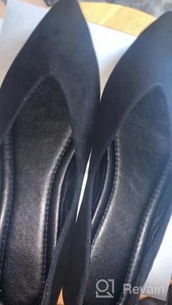 img 1 attached to 🥿 Slocyclub Comfort Soft Black Pointed Toe Flats: Slip On Flexy Ballet Shoes for Women review by Jason Winkfield