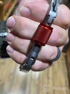 img 1 attached to Titanium Carabiner Keychain PRO - Heavy Duty Outdoor Tool For Camping, Hiking And Daily Use, Multitool With Red Ring, Perfect Backpack Accessory And Keychain review by Chuck Shapiro