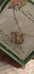 img 7 attached to Ожерелье с подвеской Infinity Love: ожерелья с камнем Sovesi для женщин, идеальный подарок на день рождения для сестер и девочек