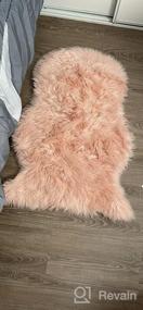 img 7 attached to Faux Fur Rectangle Area Rug 2X3Ft Khaki - Indoor Chair Cover, Bedroom Floor Sofa Living Room