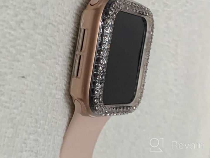 img 1 attached to Surace 41mm Apple Watch 8 & 7 Case with Screen Protector - Crystal Diamond Tempered Glass Cover (5 Packs) review by Tyler Vaughn