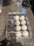 img 1 attached to Clear Plastic Egg Organizer With Lid For Fridge - Upgraded Ambergron 24 Egg Holder For Refrigerator And Kitchen Storage review by Bill Martinson