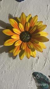 img 5 attached to Элегантный металлический декор солнечного цветка для внутренних и наружных пространств: подвесные цветочные скульптуры EASICUTI размером 12 дюймов