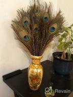 картинка 1 прикреплена к отзыву Bulk Natural Peacock Feathers For DIY Crafts, Weddings, And Decorations - 50 Pieces, 10-12 Inches от Maurice Jimenez