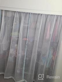 img 5 attached to Lavender Pom Poms Semi-Sheer Curtains Rod Pocket Voile Tasseled Linen Look Set Of 2 Curtain Panels 54 X 108 In Naturoom