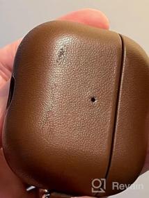 img 5 attached to Кожаный чехол для AirPods 3 с брелоком, защитный чехол Lopie ручной работы для Apple AirPods 3-го поколения, полностью завернутый коричневый кожаный чехол