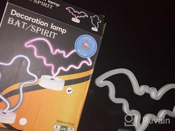img 1 attached to Spooky Halloween Decor: White Ghost LED Neon Night Light For Kids Room And Parties review by Juan Axum
