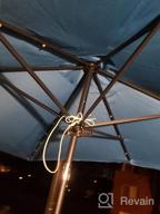 img 1 attached to 🌞 Brown SUNLAX LED Solar Powered Lights Rectangle Patio Umbrella - 6.5x10ft Market Table Umbrella review by Jason Ingram