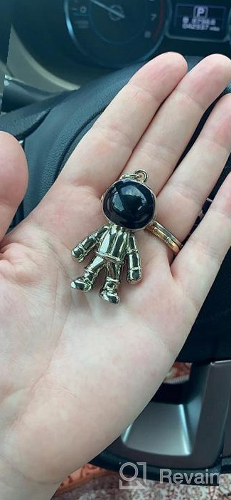 img 1 attached to Creative Spacemen Black Robot Keychain For Men - Perfect Office, Backpack, Purse Charm And Car Key Chain Ring review by Andy Quade