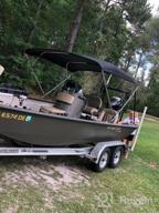 img 1 attached to 🚤 Seamander 3 Bow Bimini Top Boat Cover: Waterproof Sun Shade with Aluminum Frame & Rear Support Pole review by David Jenkins
