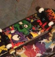 img 1 attached to Beginner Friendly 32 Inch Skateboard For Adults, Teens, Kids, Girls And Boys - 8 Layer Canadian Maple Deck, Double Kick Concave For Tricks And Standard Riding Experience By Junli Skateboards review by James Rogers