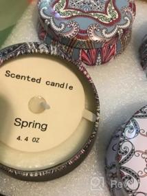 img 6 attached to Experience The Magic Of Aromatherapy With Scented Candle Gift Set – 4 Pack Of Natural Soy Wax, Travel Tin Candles With Strong Fragrance Of Essential Oils