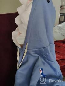 img 5 attached to Blue Kawaii Cute Shark Hoodie: Long-Sleeve Animal Shape Hooded Pullover Sweatshirt For Women