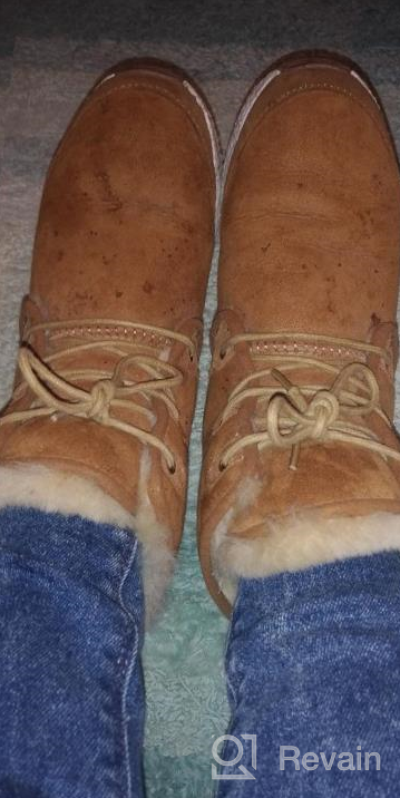 img 1 attached to Stay Warm In Style With AU&MU Sheepskin Taurus Winter Snow Boots - Brass Eyelets & Suede Upper! review by Bre Ellis