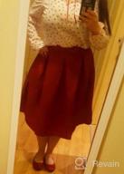 img 1 attached to Women’S A Line Pleated Vintage Skirt High Waist Midi Skater With Bow Tie review by Jennifer Powell