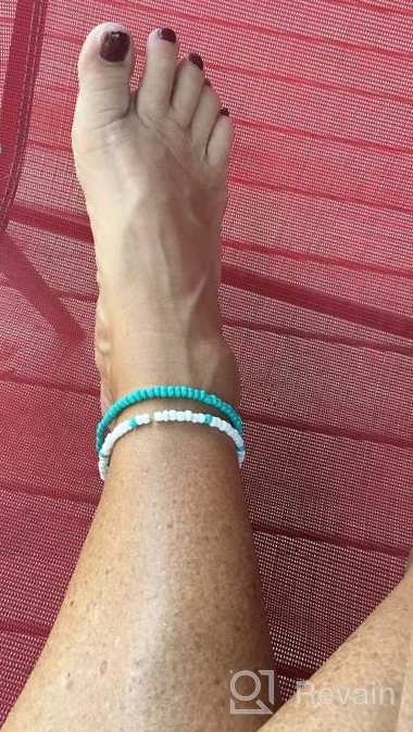 img 1 attached to Get Summer-Ready With Edary Vintage Silver Layered Beach Ankle Bracelet Foot Jewelry For Women And Girls review by Pranav Osman