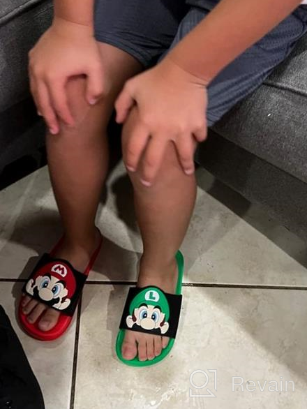 img 1 attached to Super Mario Mismatch Boys' Sandals: Nintendo-Themed Footwear at its Finest review by Gregory Shorunov