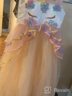 img 1 attached to Unicorn Princess Costume For Birthday Pageant Party & Dance Performance - MYRISAM Long Maxi Tulle Fancy Dress Up Outfits review by Bobby Watkins