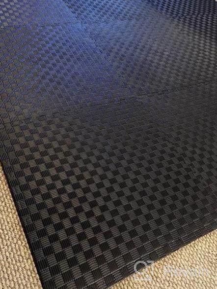 img 1 attached to Sportneer 1/2" Thick Puzzle Exercise Mats: Non-Slip Interlocking Gym Flooring For Home Gyms And Heavy Workouts - 12/17/28/42/56Sqft review by Tracy Anderson